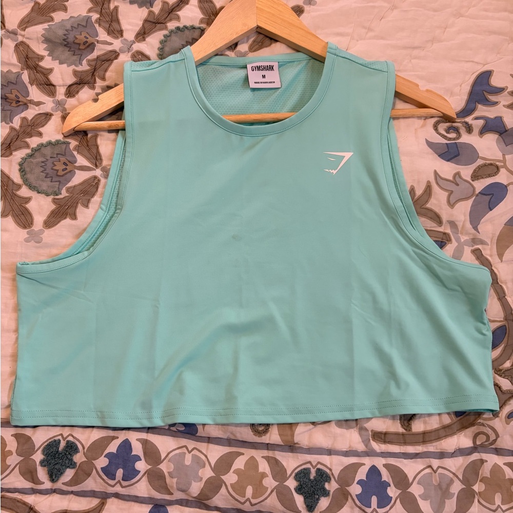 Gymshark Women's Light Green Crop Top